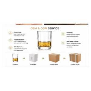 Diamond Cut Whiskey Tumbler – 240ml & 320ml | Wholesale Glassware - view 8
