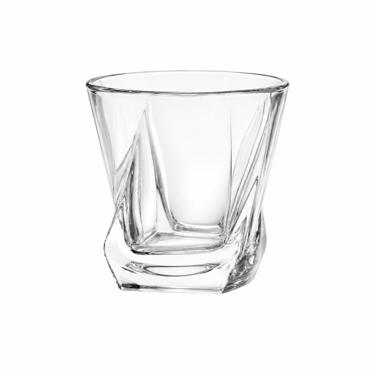 230ml Twisted Whiskey Glass – Sculpted Heavy Base Tumbler for Wholesale - view 1