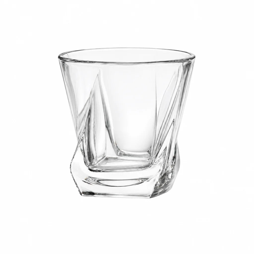 230ml Twisted Whiskey Glass – Sculpted Heavy Base Tumbler for Wholesale - view 1