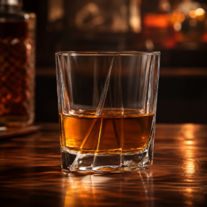 210ml Geometric Whiskey Glass with Sculpted Thick Base - view 2