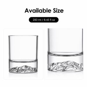 250ml Iceberg Base Whiskey Glass – Heavy Bottom Tumbler for Wholesale - view 3