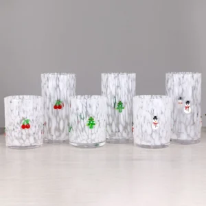 Embossed Holiday-Motif Glass Candle Holder Collection - view 8