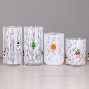 Embossed Holiday-Motif Glass Candle Holder Collection - view 7