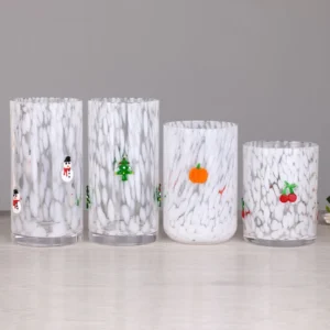 Embossed Holiday-Motif Glass Candle Holder Collection - view 7