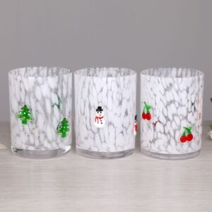 Embossed Holiday-Motif Glass Candle Holder Collection - view 10