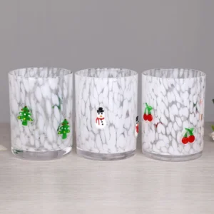 Embossed Holiday-Motif Glass Candle Holder Collection - view 10