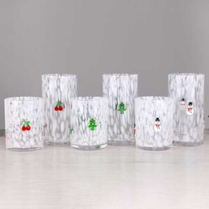 Embossed Holiday-Motif Glass Candle Holder Collection - view 5