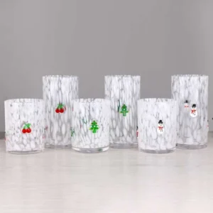 Embossed Holiday-Motif Glass Candle Holder Collection - view 5