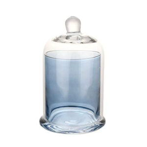 Blue Lidded Glass Candle Jar - view 9