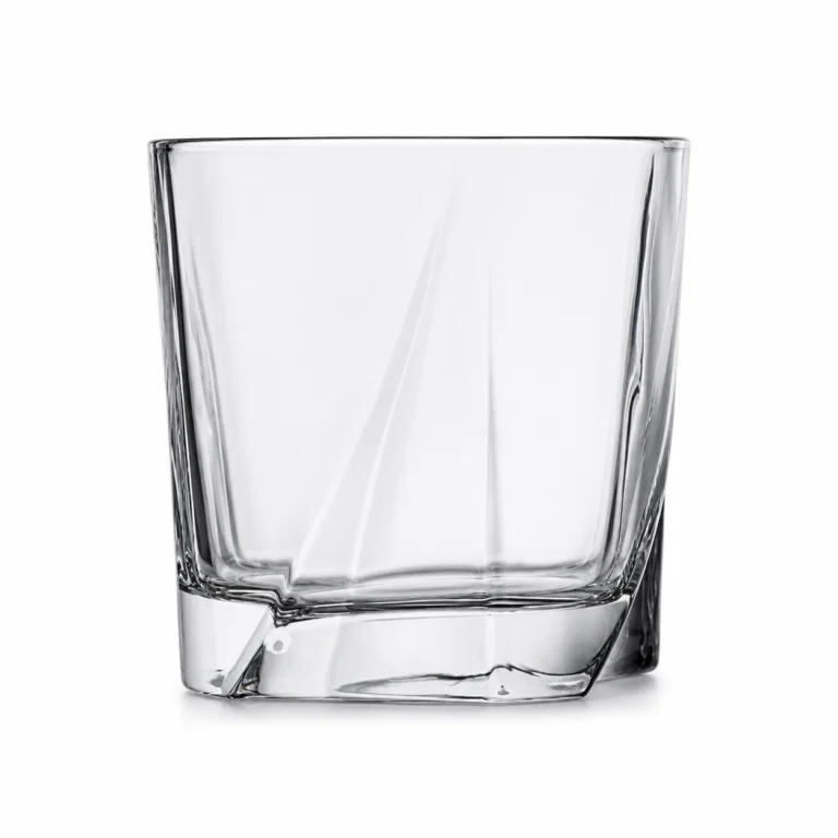 210ml Geometric Whiskey Glass with Sculpted Thick Base - view 1