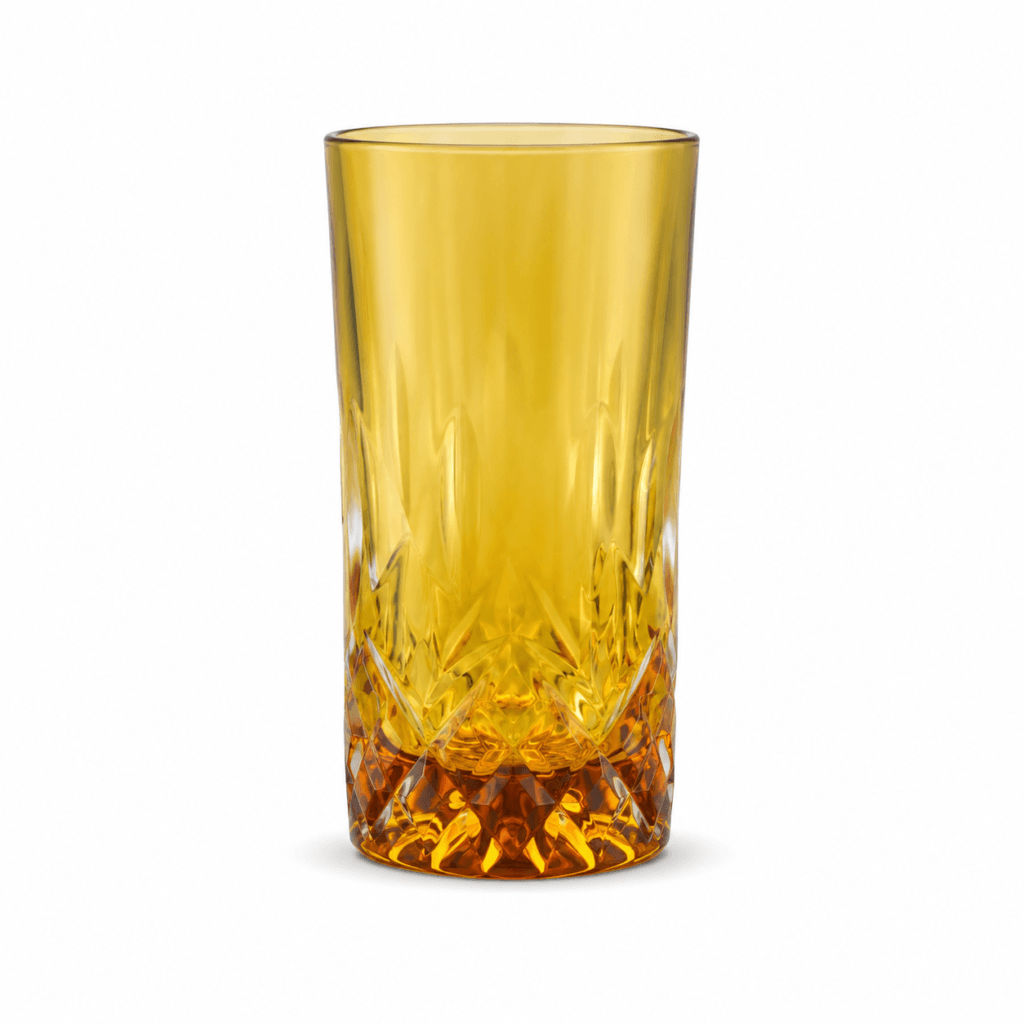 350ml Vintage Amber Cut Glass Highball – Wholesale - view 1
