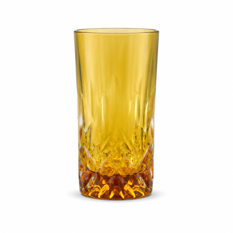 350ml Vintage Amber Cut Glass Highball – Wholesale - view 1
