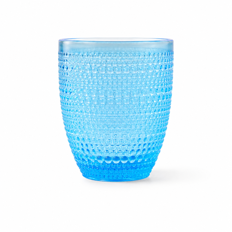 320ml Textured Beaded Glass Tumbler – 3 Colors - view 1