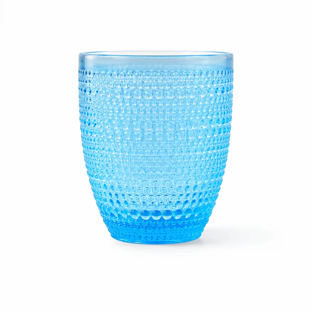 320ml Textured Beaded Glass Tumbler – 3 Colors - view 1