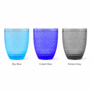 320ml Textured Beaded Glass Tumbler – 3 Colors - view 3