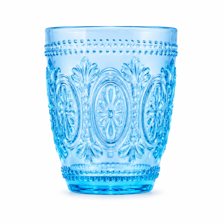 300ml Embossed Colored Glass Tumbler – 3 Colors - view 1
