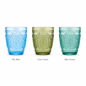 300ml Embossed Colored Glass Tumbler – 3 Colors - view 3