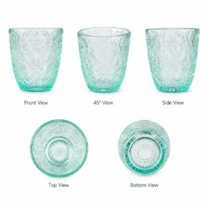 330ml Vintage Floral Glass Tumbler – Wholesale - view 3