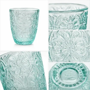 330ml Vintage Floral Glass Tumbler – Wholesale - view 5