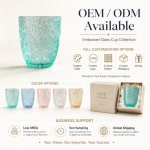 330ml Vintage Floral Glass Tumbler – Wholesale - view 8