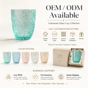 330ml Vintage Floral Glass Tumbler – Wholesale - view 8