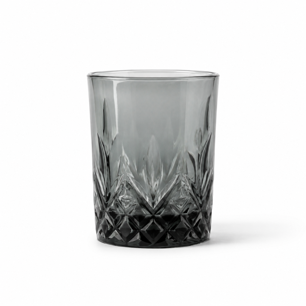 300ml Smoke Gray Cut Glass Tumbler – Wholesale - view 1