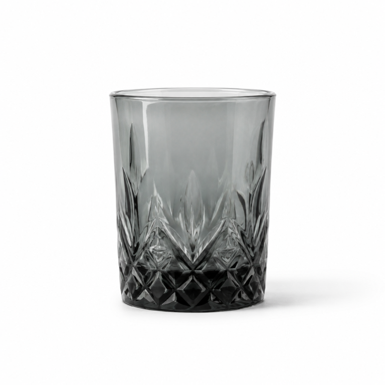 300ml Smoke Gray Cut Glass Tumbler – Wholesale - view 1