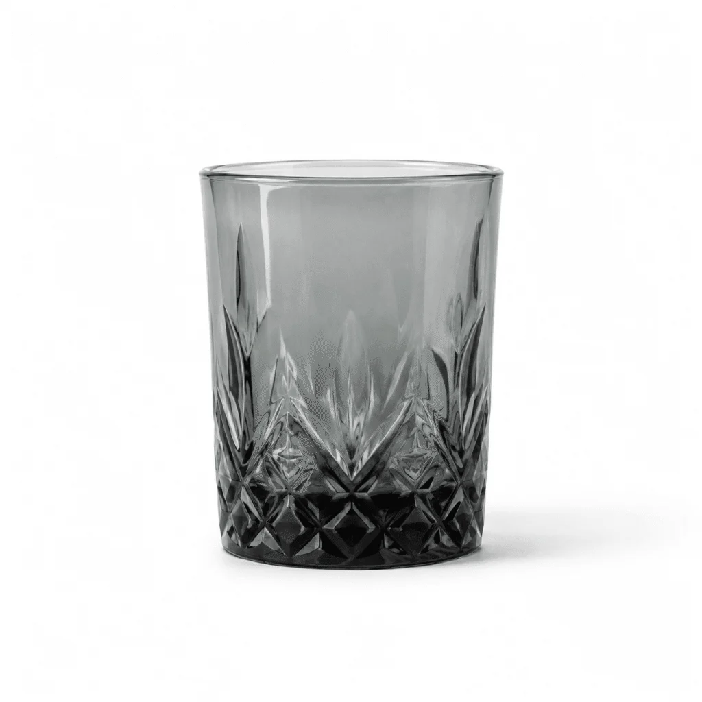 300ml Smoke Gray Cut Glass Tumbler – Wholesale - view 1