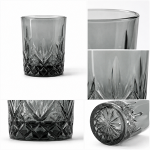 300ml Smoke Gray Cut Glass Tumbler – Wholesale - view 5