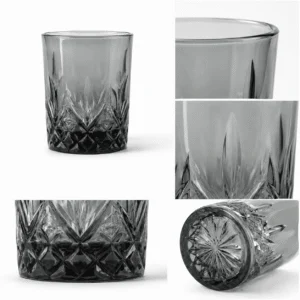 300ml Smoke Gray Cut Glass Tumbler – Wholesale - view 5