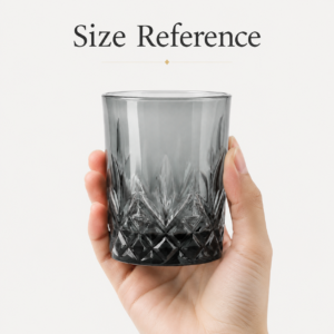 300ml Smoke Gray Cut Glass Tumbler – Wholesale - view 6