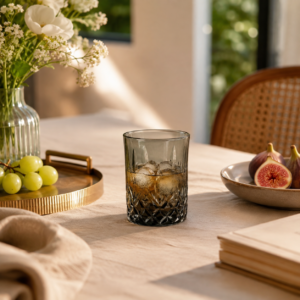 300ml Smoke Gray Cut Glass Tumbler – Wholesale - view 7