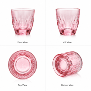 230ml Pink Heavy-Base Glass Tumbler – Wholesale - view 3