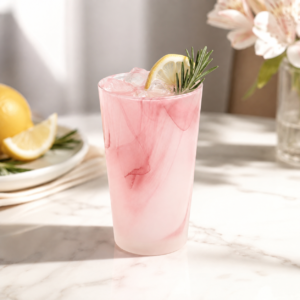 370ml Pink Marble Highball Glass – Wholesale - view 2