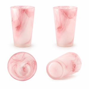 370ml Pink Marble Highball Glass – Wholesale - view 3