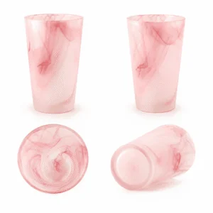 370ml Pink Marble Highball Glass – Wholesale - view 3