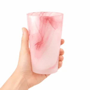 370ml Pink Marble Highball Glass – Wholesale - view 6