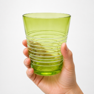 Lime Green Ribbed Glass Tumbler – Wholesale - view 6