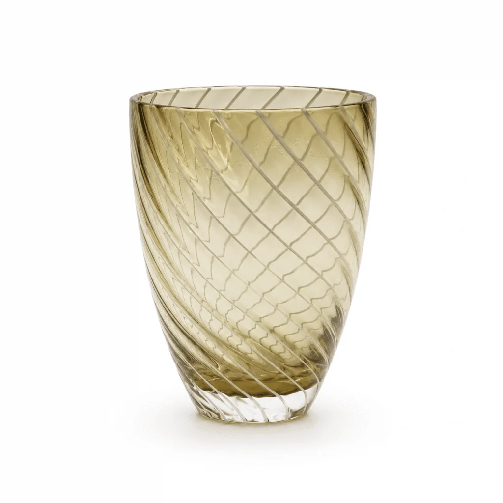Brown Spiral Glass Tumbler – Wholesale - view 1