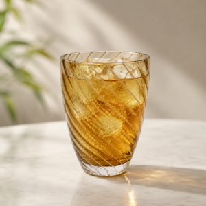 Brown Spiral Glass Tumbler – Wholesale - view 2