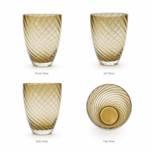 Brown Spiral Glass Tumbler – Wholesale - view 3