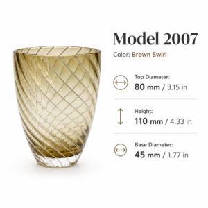 Brown Spiral Glass Tumbler – Wholesale - view 4