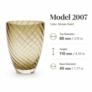 Brown Spiral Glass Tumbler – Wholesale - view 4
