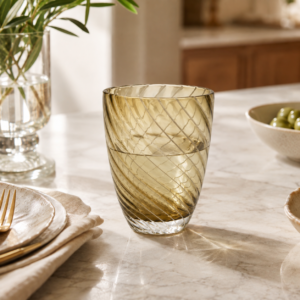 Brown Spiral Glass Tumbler – Wholesale - view 7