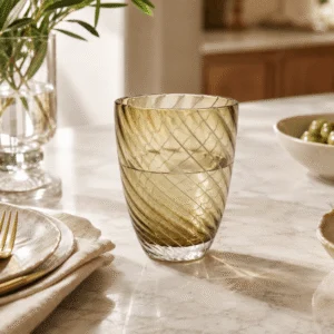 Brown Spiral Glass Tumbler – Wholesale - view 7