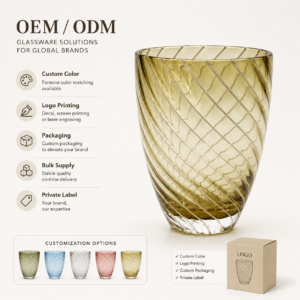 Brown Spiral Glass Tumbler – Wholesale - view 8