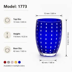 Polka Dot Glass Tumbler – 5 Colors - view 3