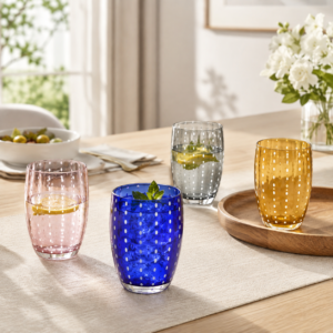 Polka Dot Glass Tumbler – 5 Colors - view 7
