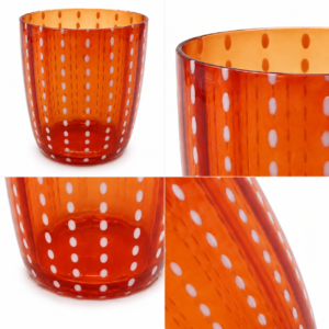 Orange Polka Dot Glass Tumbler – Wholesale - view 5