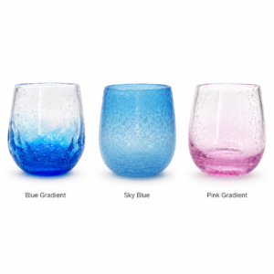 Rounded Blue Gradient Bubble Glass Tumbler – Wholesale - view 3